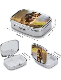 Organizador de Pastillas Perro Pastor Alemán Corriendo 5.6x4.1cm 2