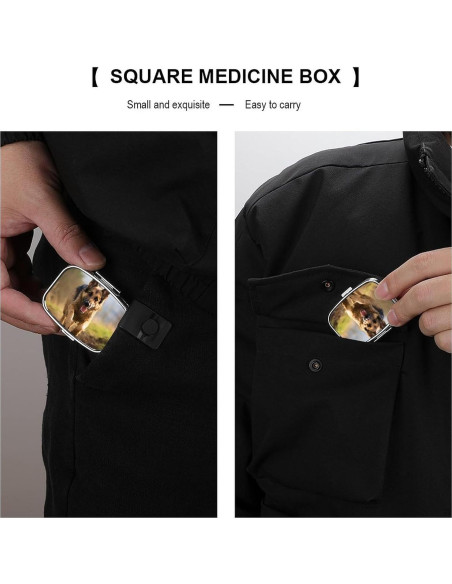 Organizador de Pastillas Perro Pastor Alemán Corriendo 5.6x4.1cm