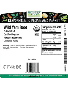 Raíz de Ñame Silvestre Orgánica Frontier Co-op 454g 2
