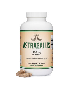 Suplemento Inmunológico Astrágalo 500mg Double Wood 300 Cápsulas