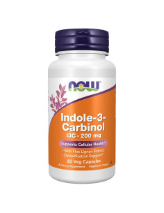 Suplemento Indole-3-Carbinol 200 mg NOW Foods 60 Cápsulas Veganas