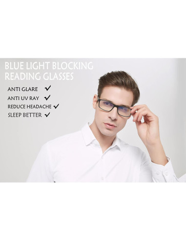 Gafas de lectura DONGDI 4 pack anti luz azul UV400