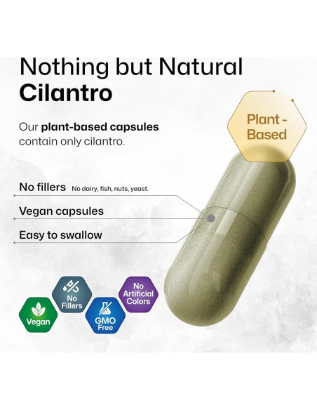 Cápsulas de Cilantro BioKrauter 800 mg - 100 pcs Veganas Detox
