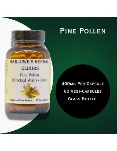 Polen de Pino Barlowe's Herbal Elixirs 400mg 60 Cápsulas Veganas
