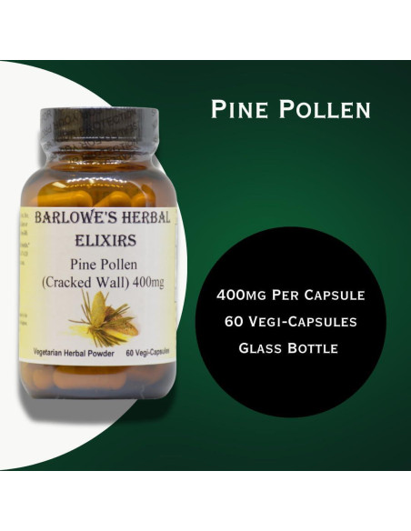 Polen de Pino Barlowe's Herbal Elixirs 400mg 60 Cápsulas Veganas