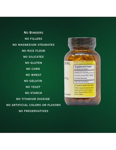 Polen de Pino Barlowe's Herbal Elixirs 400mg 60 Cápsulas Veganas