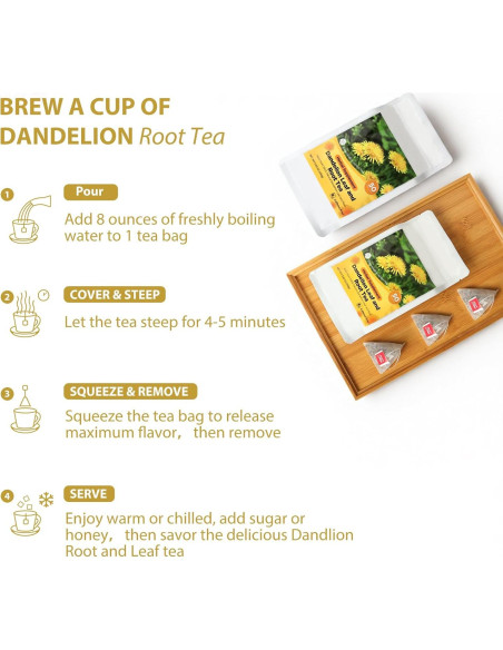 Té Herbal Natural Yetypy de Diente de León - 50 Bolsitas