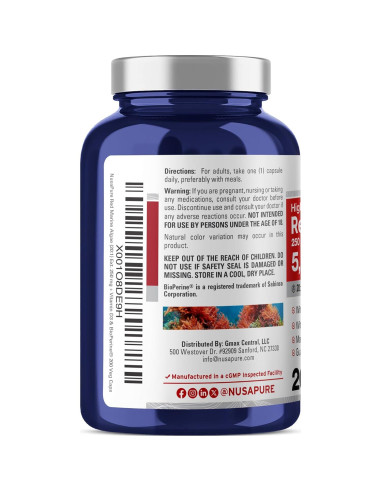 Extracto de Algas Marinas Rojas NusaPure 250 mg 200 Cápsulas