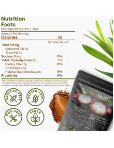 Polvo de Mangostán Go Nutra 227g - Superalimento Antioxidante 2