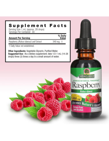 Extracto de Hoja de Frambuesa Orgánico Nature's Answer 30 ml