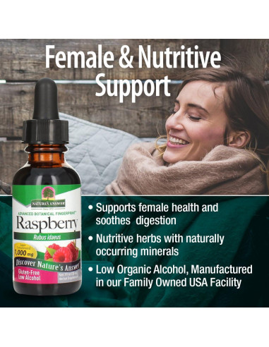 Extracto de Hoja de Frambuesa Orgánico Nature's Answer 30 ml