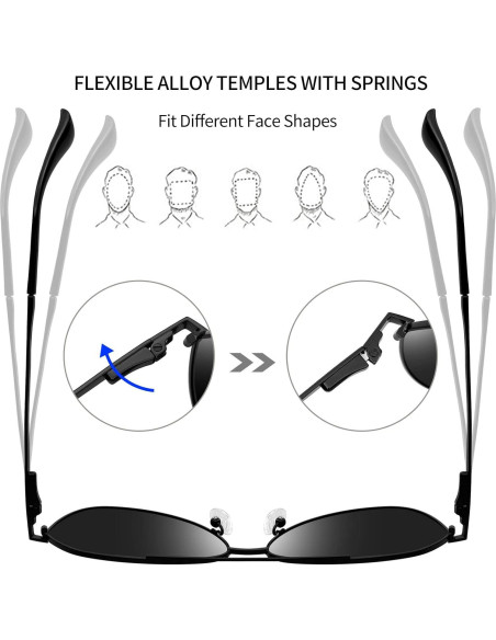 Gafas de Sol Polarizadas Joopin Aviador UV400 para Hombres