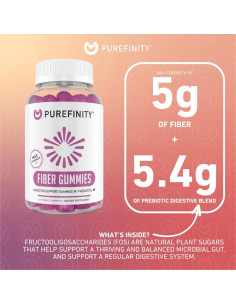 Gomitas de Fibra PUREFINITY 60 Unidades Sin Azúcar Prebiótico 2