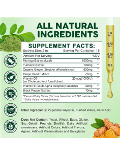 Gotas Líquidas de Moringa Orgánica GORNVB 30 ml x4 - Suplemento 2