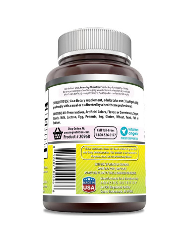 Suplemento de Aceite de Onagra Amazing Formulas 1300mg 120 Softgels
