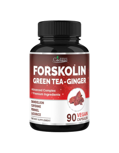 Suplemento de Forskolina Cadane con Té Verde y Jengibre - 90 Cápsulas
