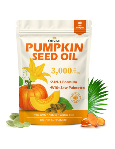 Aceite de Semilla de Calabaza 3000mg ORVAE Gelatinas Blandas