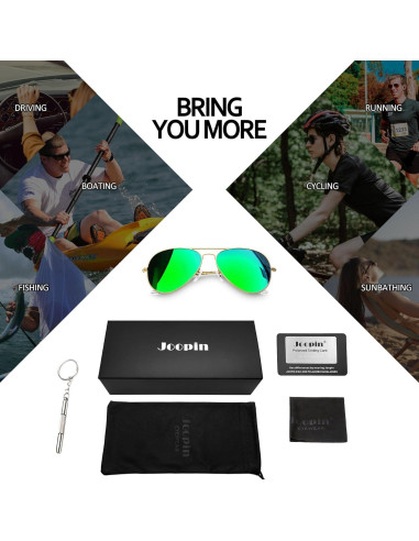 Gafas de Sol Aviador Joopin Metálicas Polarizadas UV400