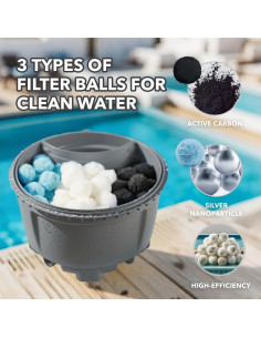 Bolas de Filtro AQUALOON Starmist 0.68 kg Reutilizables para Piscinas 2