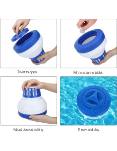Flotador Dispensador de Cloro Merkia A10 para Piscina 19cm 2