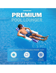 Silla de Lounge Flotante Swimline Sunchaser Acolchada 167.6cm 2