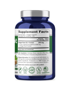 Cápsulas de raíz de jengibre NusaPure 200 mg 220 unidades 2