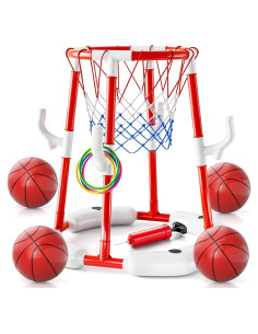 Juego de Aro de Baloncesto WATUDOU para Piscina 2 en 1