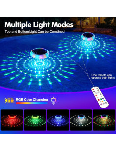 Luces Flotantes Solares Askyli para Piscina 19.3 cm RGB (2) 2