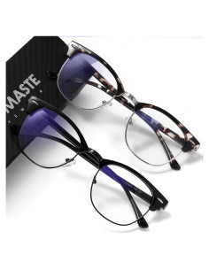 Gafas Anti Luz Azul AOMASTE Media Montura UV Claro