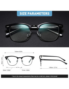 Gafas Anti Luz Azul AOMASTE Media Montura UV Claro 2