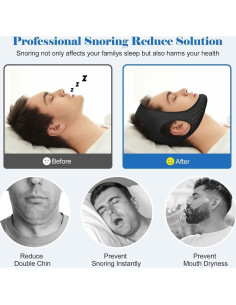 Correa Anti Ronquidos AIR BLOW Ajustable y Transpirable 56cm 2