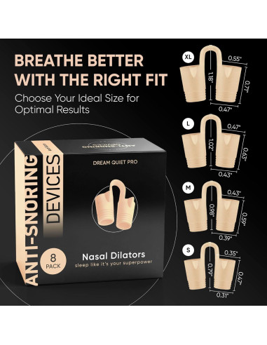 Dilatadores Nasales Anti Ronquidos Commanding Life - 8 Piezas