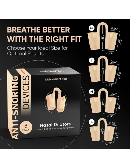 Dilatadores Nasales Anti Ronquidos Commanding Life - 8 Piezas
