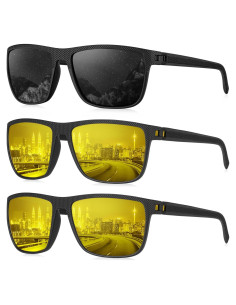 Gafas de sol KALIYADI polarizadas UV400 para hombres - 3 pack