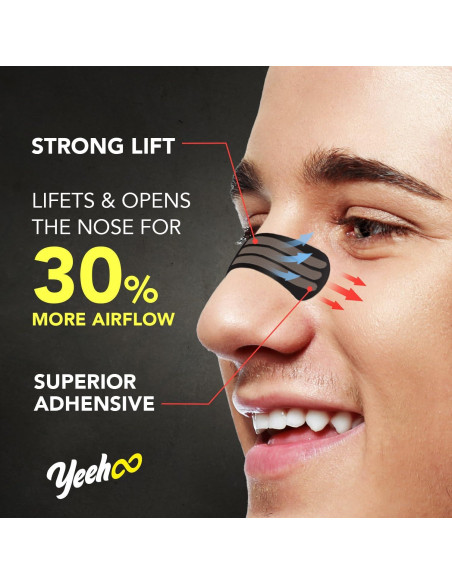 Tiras Nasales YeeHoo para Ronquidos - 30 Unidades - Extra Fuerte