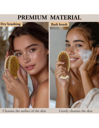 Cepillo Exfoliante Corporal Zoolinn de Madera Natural 11.7cm