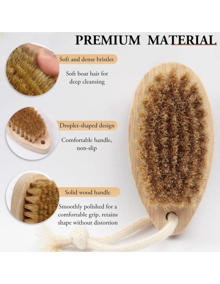 Cepillo Exfoliante Corporal Zoolinn de Madera Natural 11.7cm