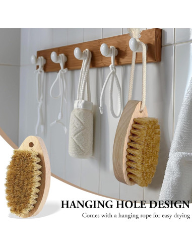 Cepillo Exfoliante Corporal Zoolinn de Madera Natural 11.7cm