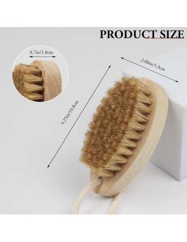 Cepillo Exfoliante Corporal Zoolinn de Madera Natural 11.7cm