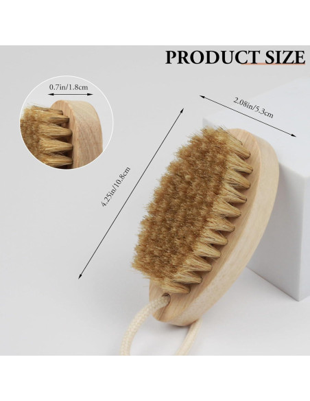 Cepillo Exfoliante Corporal Zoolinn de Madera Natural 11.7cm