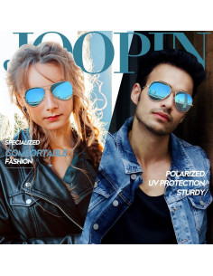 Gafas de sol aviador Joopin polarizadas UV400 doradas 2