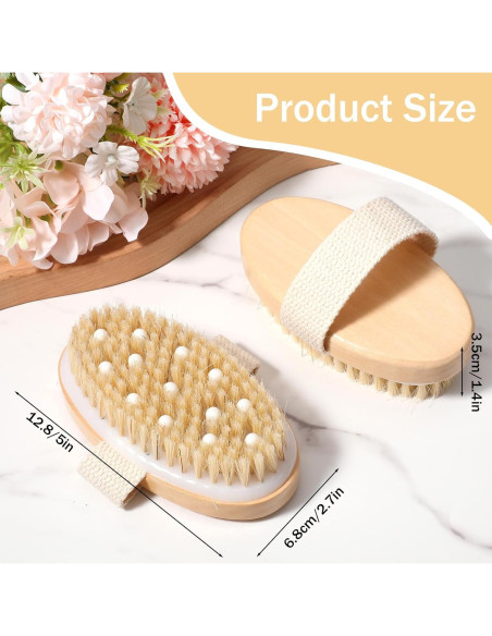 Juego de 10 Cepillos Secos Corporales Molain - Exfoliantes y Masaje