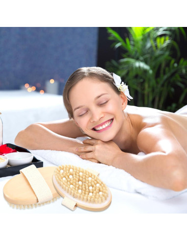 Juego de 10 Cepillos Secos Corporales Molain - Exfoliantes y Masaje