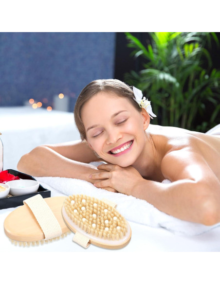 Juego de 10 Cepillos Secos Corporales Molain - Exfoliantes y Masaje