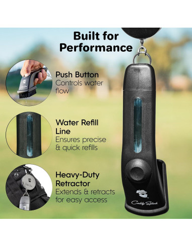 Cepillo de Golf Caddy Splash Pro con Agua - Cerdas de Nylon