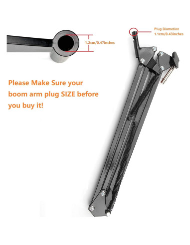 Soporte de Pared Acetaken para Brazo de Suspensión 11.3cm