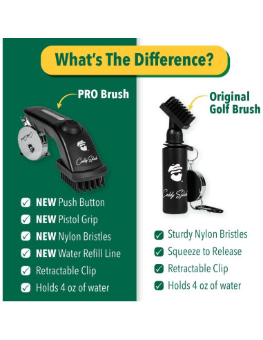 Cepillo de Golf Caddy Splash Pro con Agua - Cerdas de Nylon