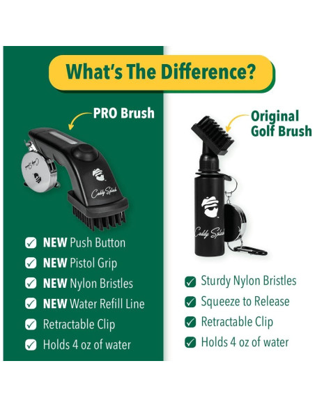 Cepillo de Golf Caddy Splash Pro con Agua - Cerdas de Nylon