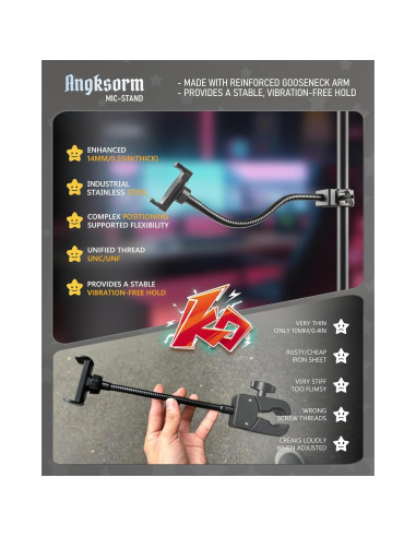 Soporte para Teléfono KBC1417 con Brazo Gooseneck Ajustable 22.86 cm