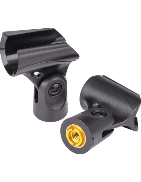 Soporte de Clip de Micrófono Universal Negro - Paquete de 5